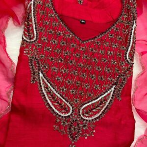 Embroidered Kurta set with comfy pants and Dupatta