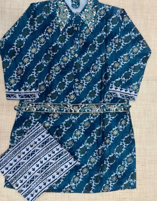 Printed embroidered Co-Ord Set