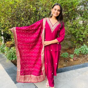 Zardosi Handwork Kurta set with Dupatta