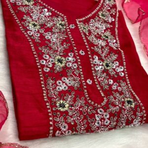Embroidered Kurta set with Dupatta