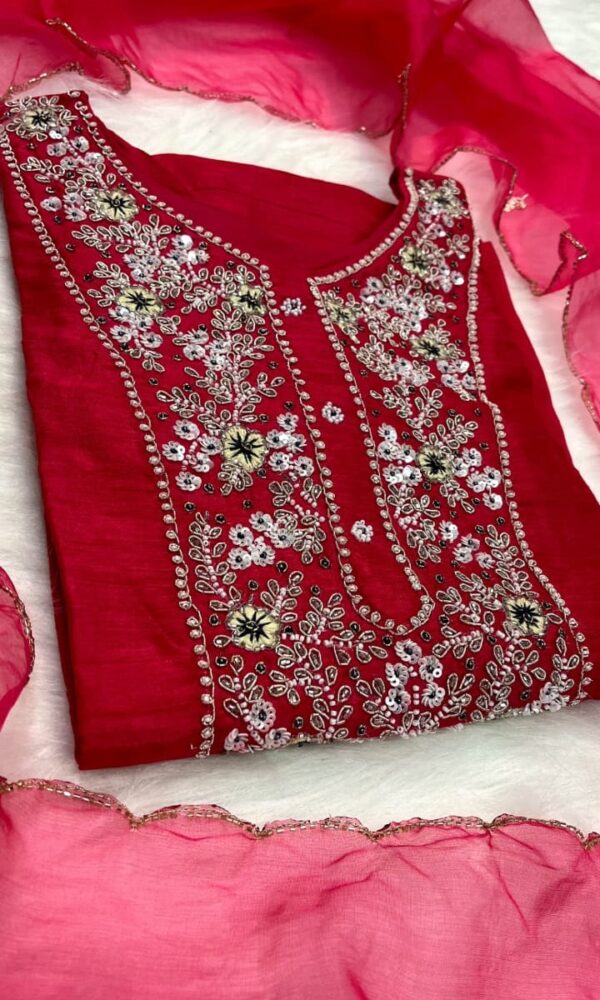 Embroidered Kurta set with Dupatta