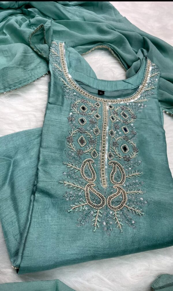 Straight Kurta set with Dupatta - Image 2